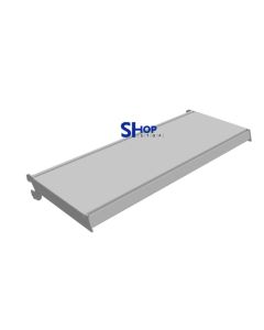Legbord 665x250 Ral 9006 vv dragers. 