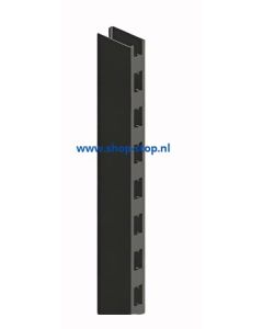 Stijl enkele perforatie 2410x30x30 2-zijdig Ral 7015