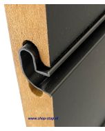 Kunststof insert profiel voor slatwall zwart